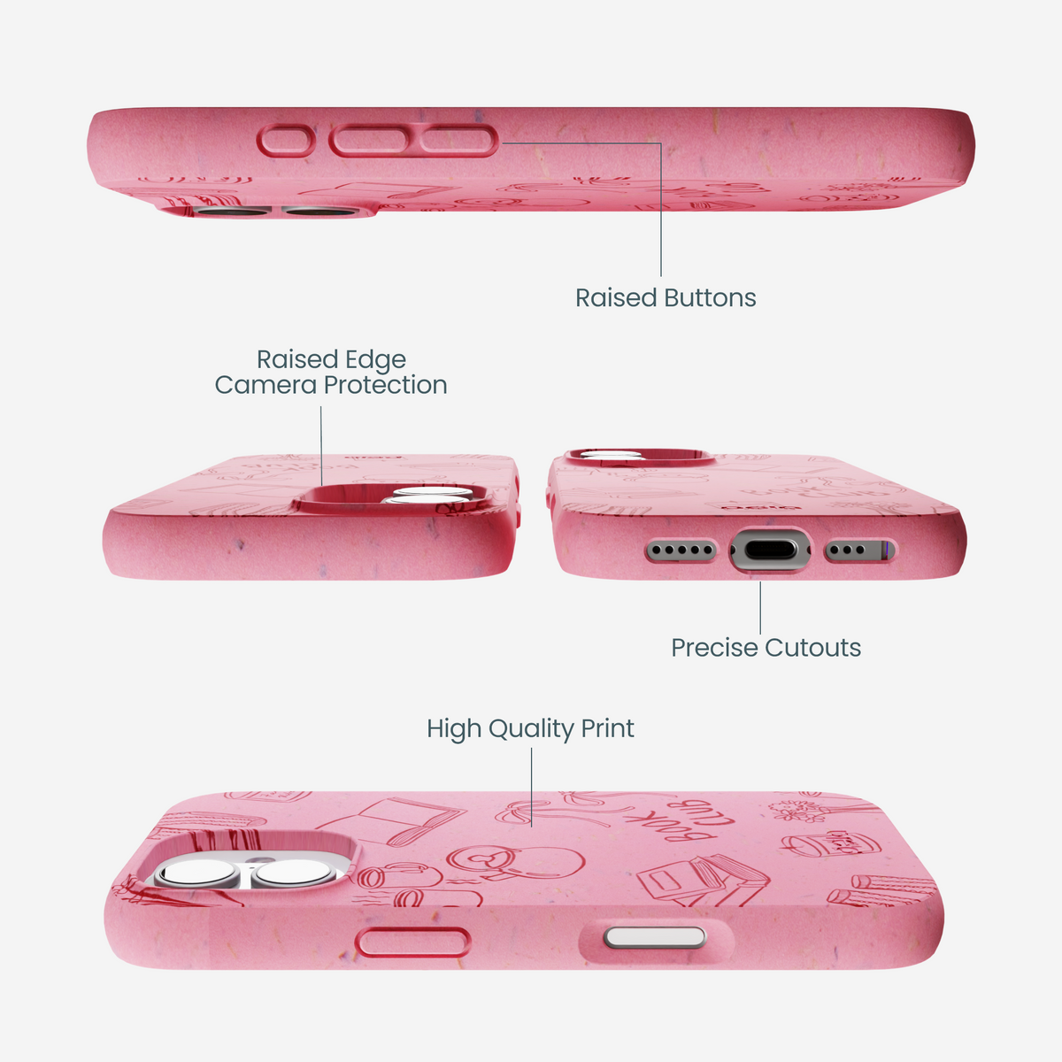 Bubblegum Pink Book Club iPhone 17 Case
