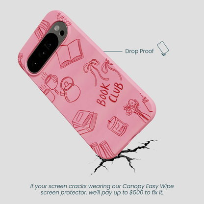 Bubblegum Pink Book Club Google Pixel 10 Pro XL Case