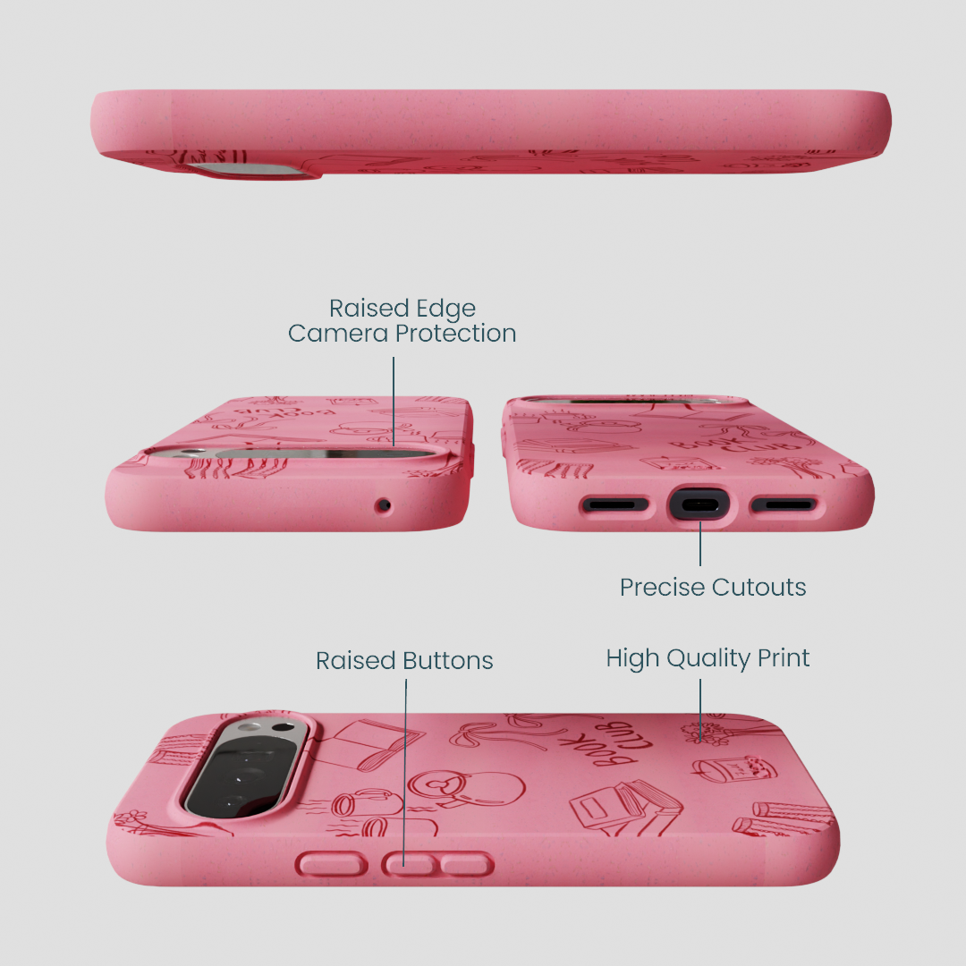 Bubblegum Pink Book Club Google Pixel 10 Pro XL Case
