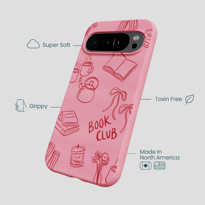Bubblegum Pink Book Club Google Pixel 10 Pro XL Case