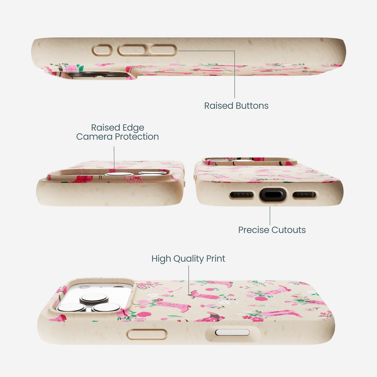 Seashell Boots N Flowers iPhone 17 Pro Case