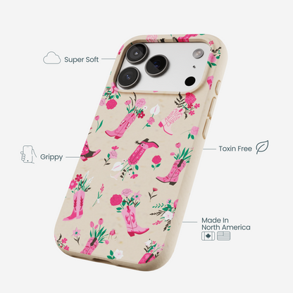 Seashell Boots N Flowers iPhone 17 Pro Case