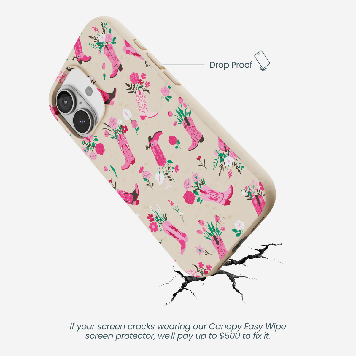 Seashell Boots N Flowers iPhone 17 Case
