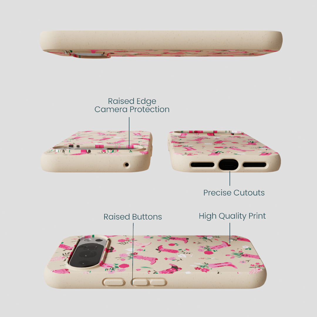 Seashell Boots N Flowers Google Pixel 10/10 Pro Case