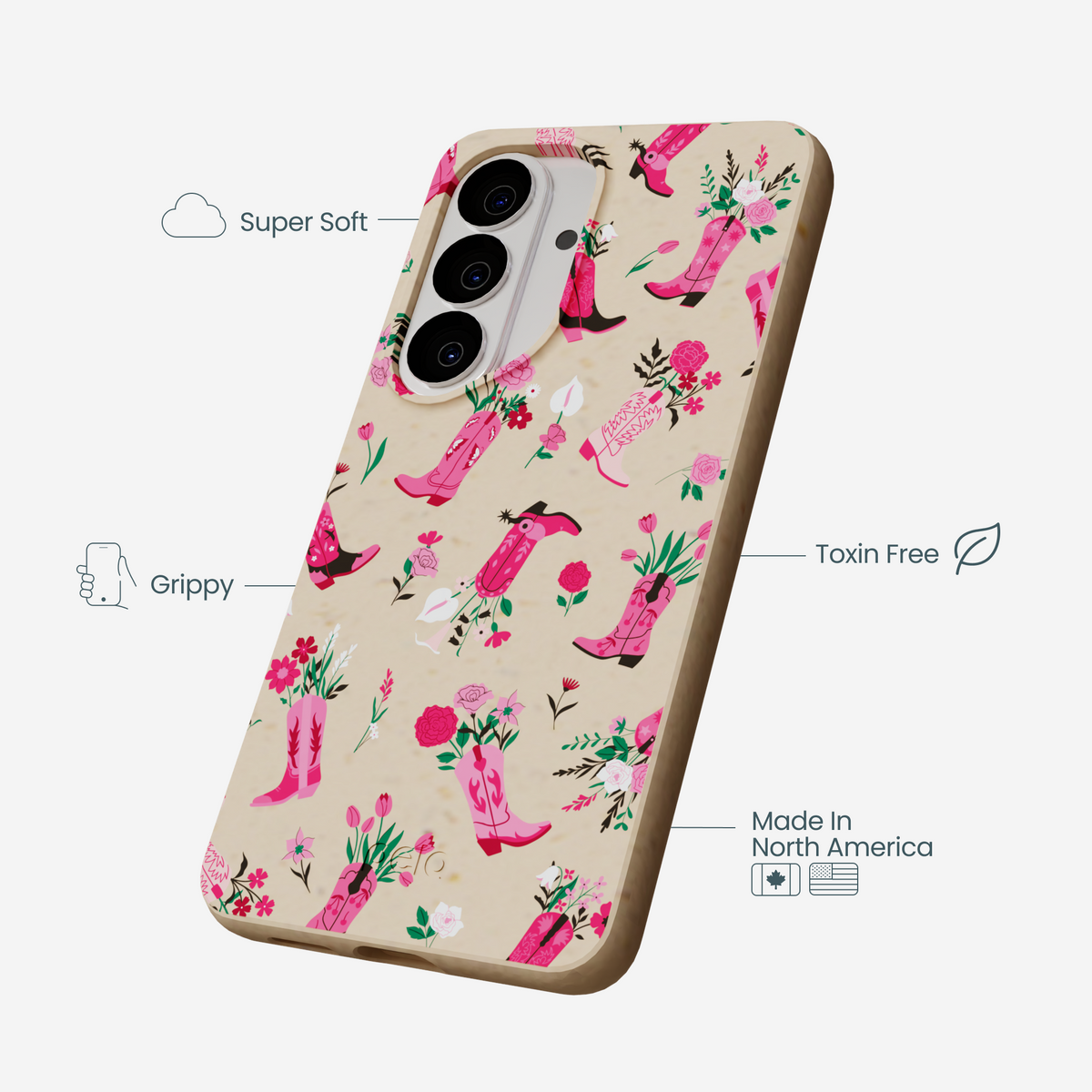 Seashell Boots N Flowers Samsung Galaxy S26 Case