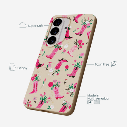Seashell Boots N Flowers Samsung Galaxy S26 Case