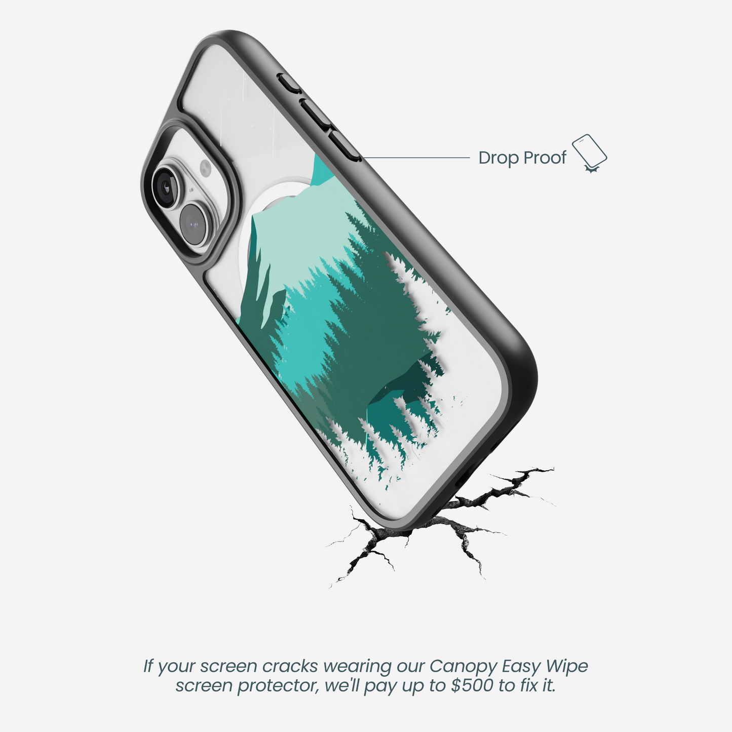 Clear Boreal iPhone 17 Case With Noir Ridge (MagSafe included)
