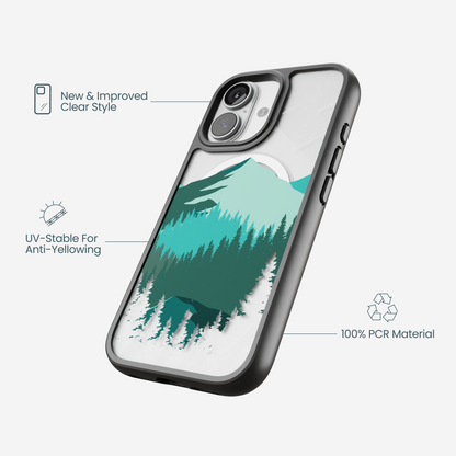 Clear Boreal iPhone 17 Case With Noir Ridge (MagSafe included)