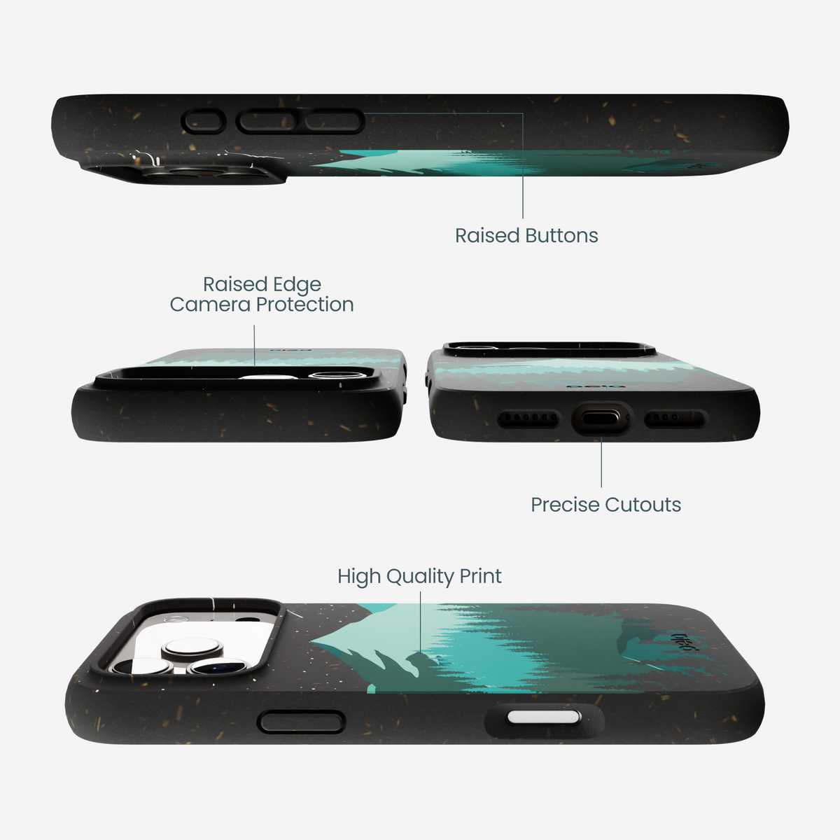 Black Boreal iPhone 17 Pro Max Case