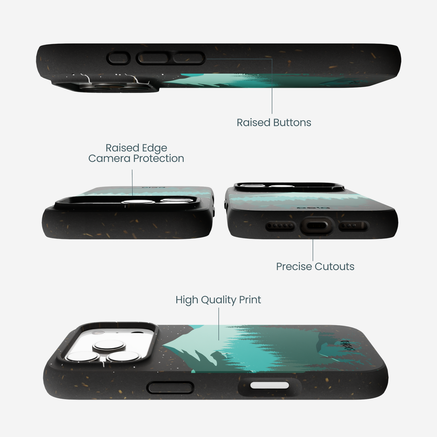 Black Boreal iPhone 17 Pro Case