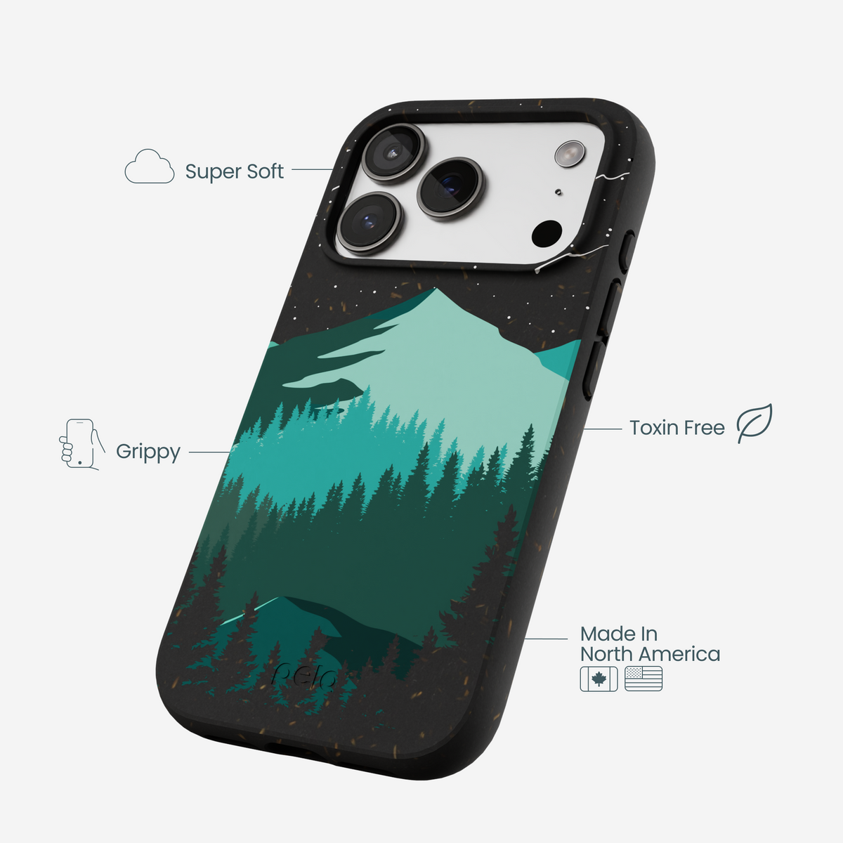 Black Boreal iPhone 17 Pro Case