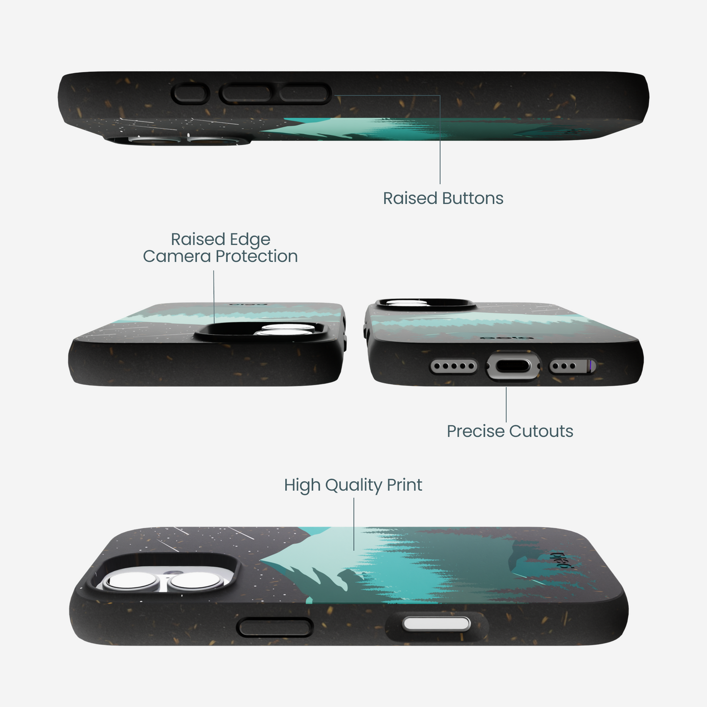 Black Boreal iPhone 17 Case