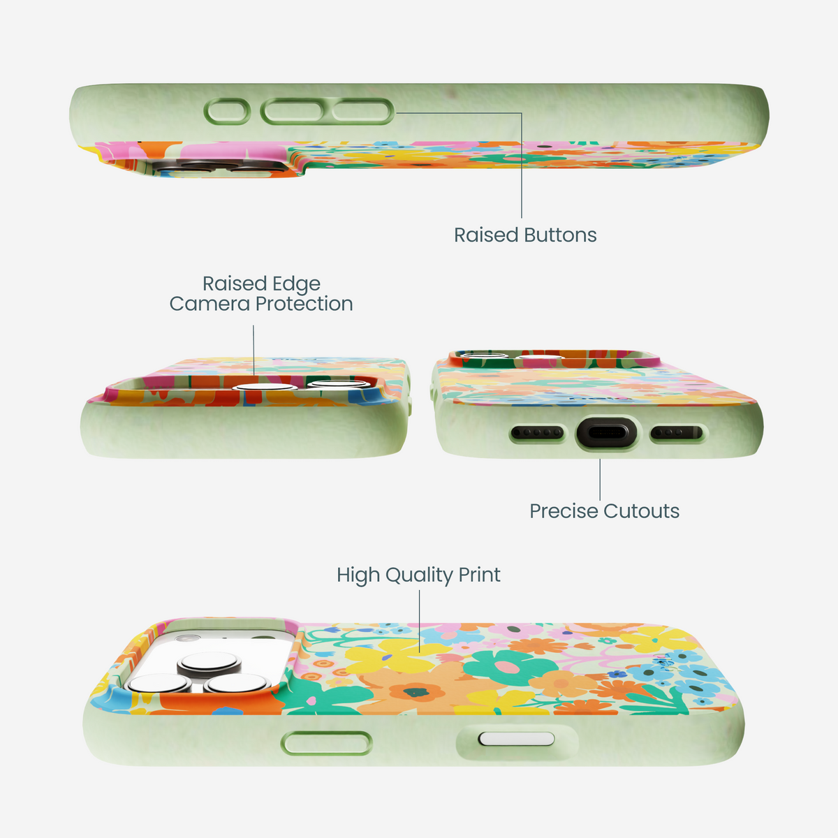 Sage Green Bright Spring iPhone 17 Pro Case