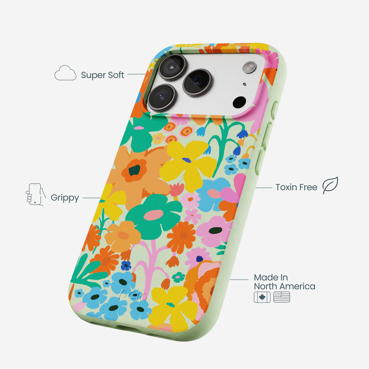 Sage Green Bright Spring iPhone 17 Pro Case