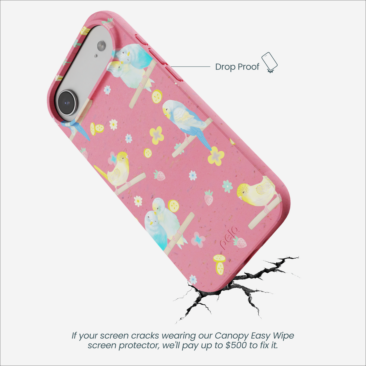 Bubblegum Pink Budgie Daydream iPhone Air Case