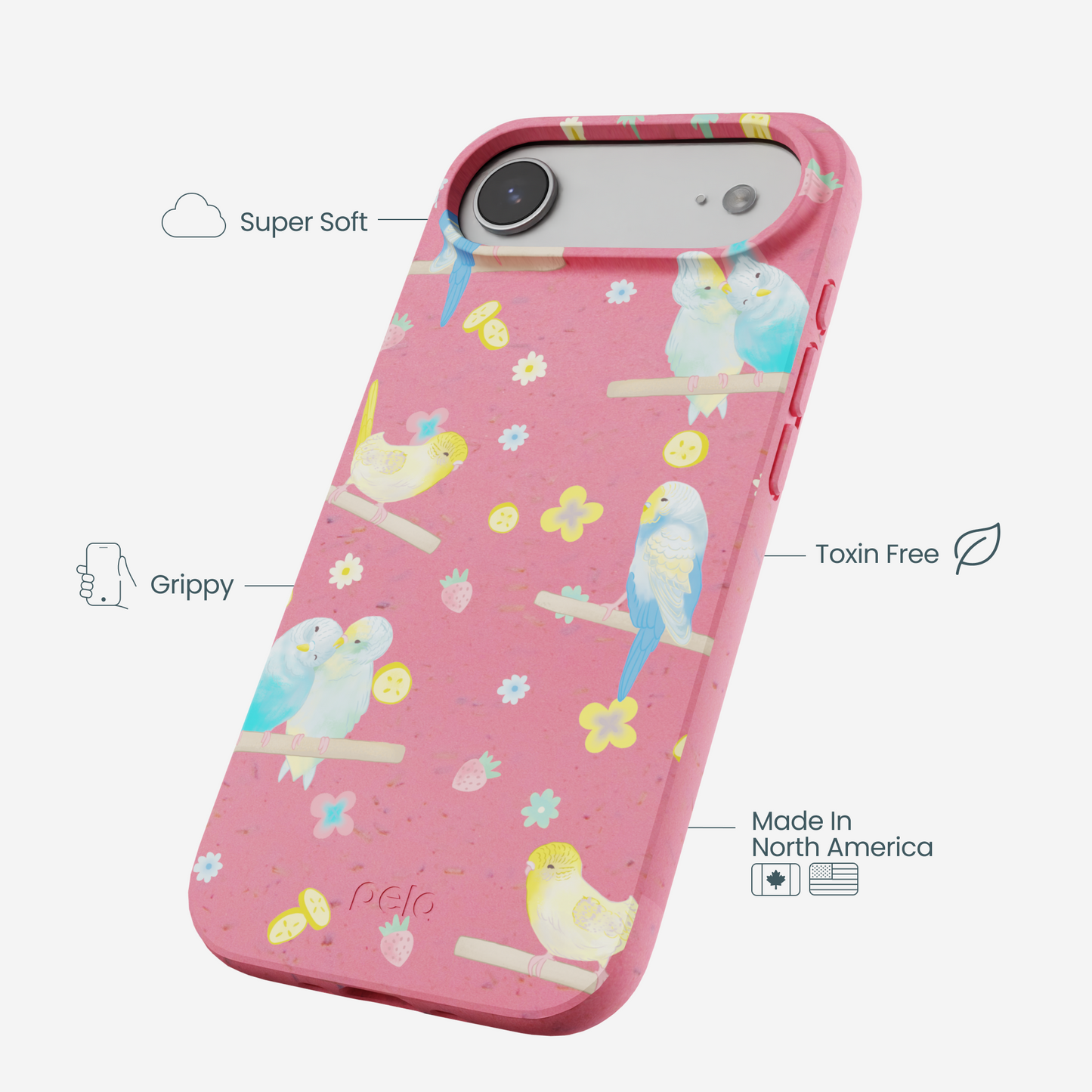 Bubblegum Pink Budgie Daydream iPhone Air Case