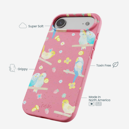 Bubblegum Pink Budgie Daydream iPhone Air Case