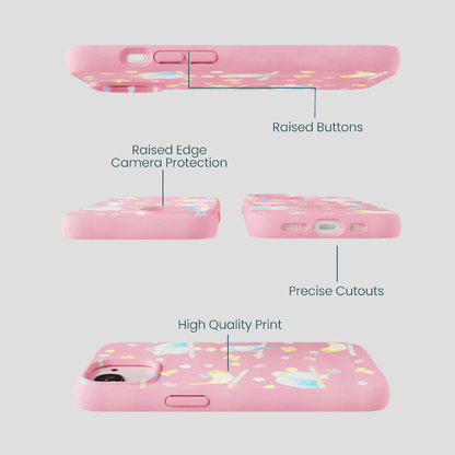Bubblegum Pink Budgie Daydream iPhone 16e/17e Case