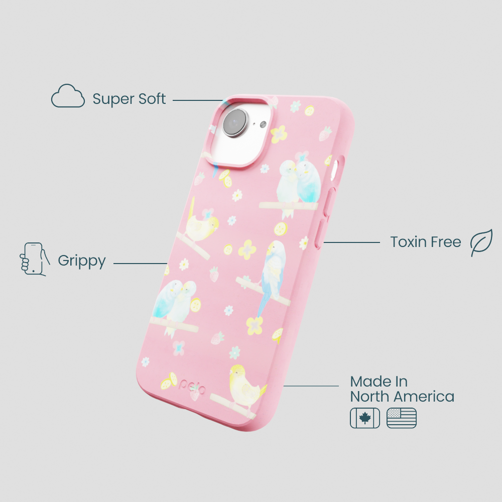 Bubblegum Pink Budgie Daydream iPhone 16e/17e Case