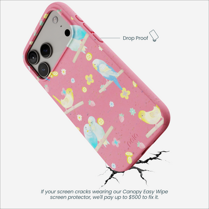 Bubblegum Pink Budgie Daydream iPhone 17 Pro Max Case