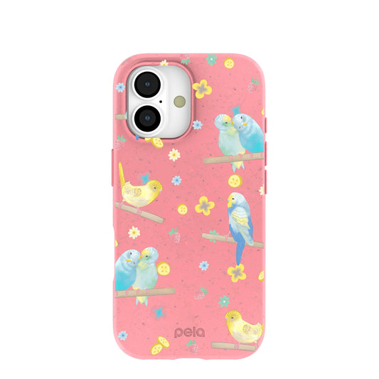 Bubblegum Pink Budgie Daydream iPhone 17 Case