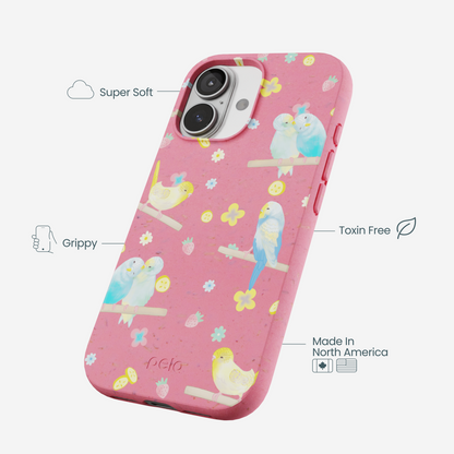 Bubblegum Pink Budgie Daydream iPhone 17 Case