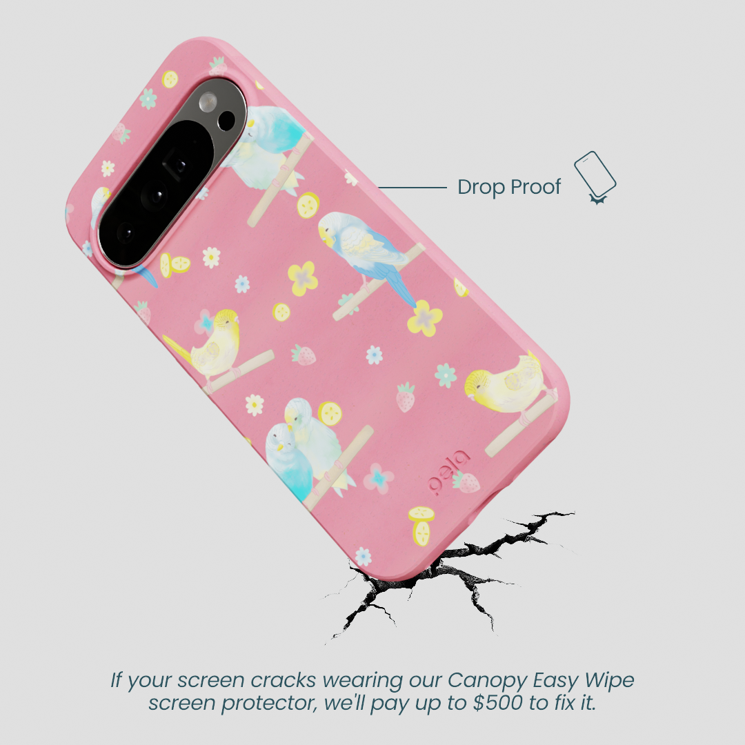 Bubblegum Pink Budgie Daydream Google Pixel 10 Pro XL Case