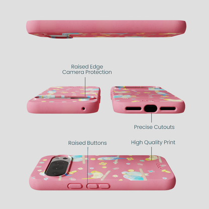 Bubblegum Pink Budgie Daydream Google Pixel 10/10 Pro Case