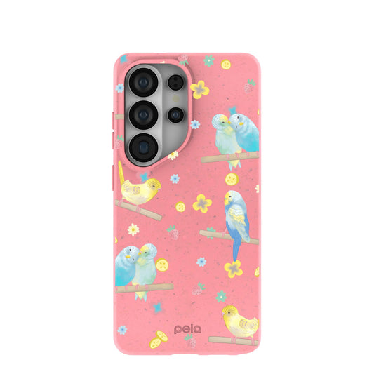 Bubblegum Pink Budgie Daydream Samsung Galaxy S26 Ultra Case