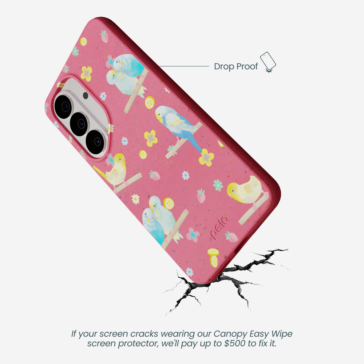 Bubblegum Pink Budgie Daydream Samsung Galaxy S26 Case