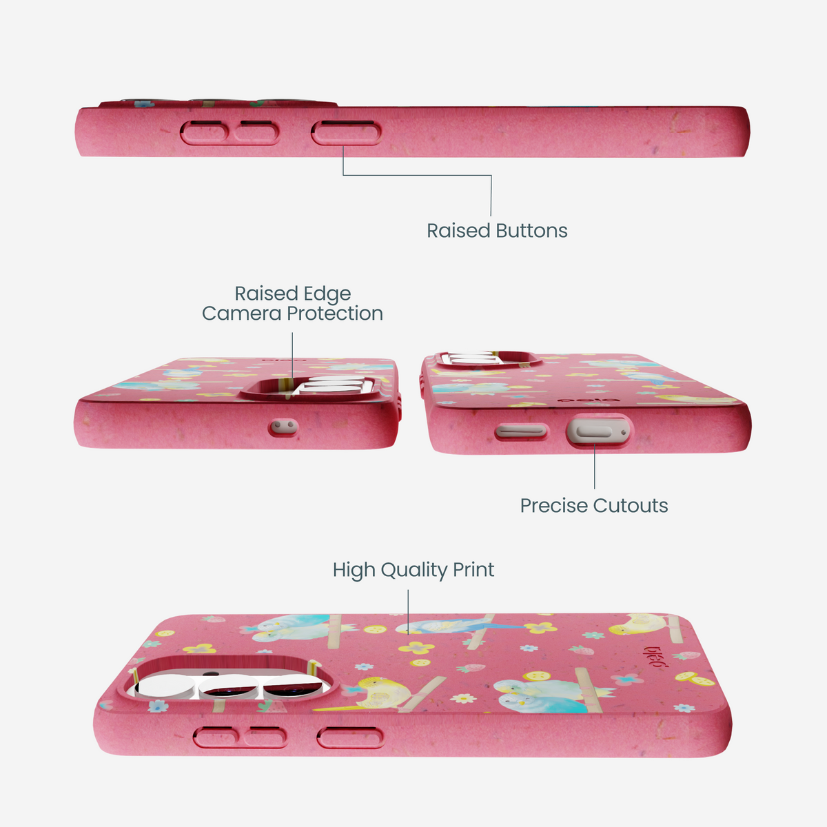 Bubblegum Pink Budgie Daydream Samsung Galaxy S26 Case