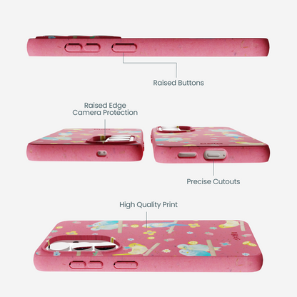 Bubblegum Pink Budgie Daydream Samsung Galaxy S26 Case