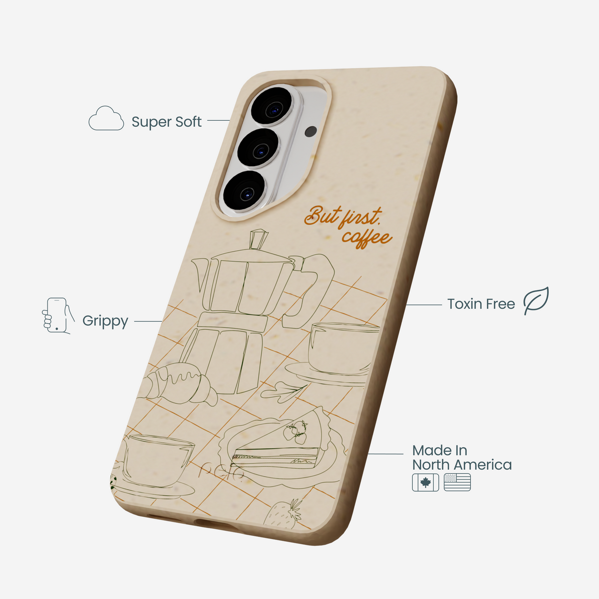 Seashell But First Samsung Galaxy S26 Case