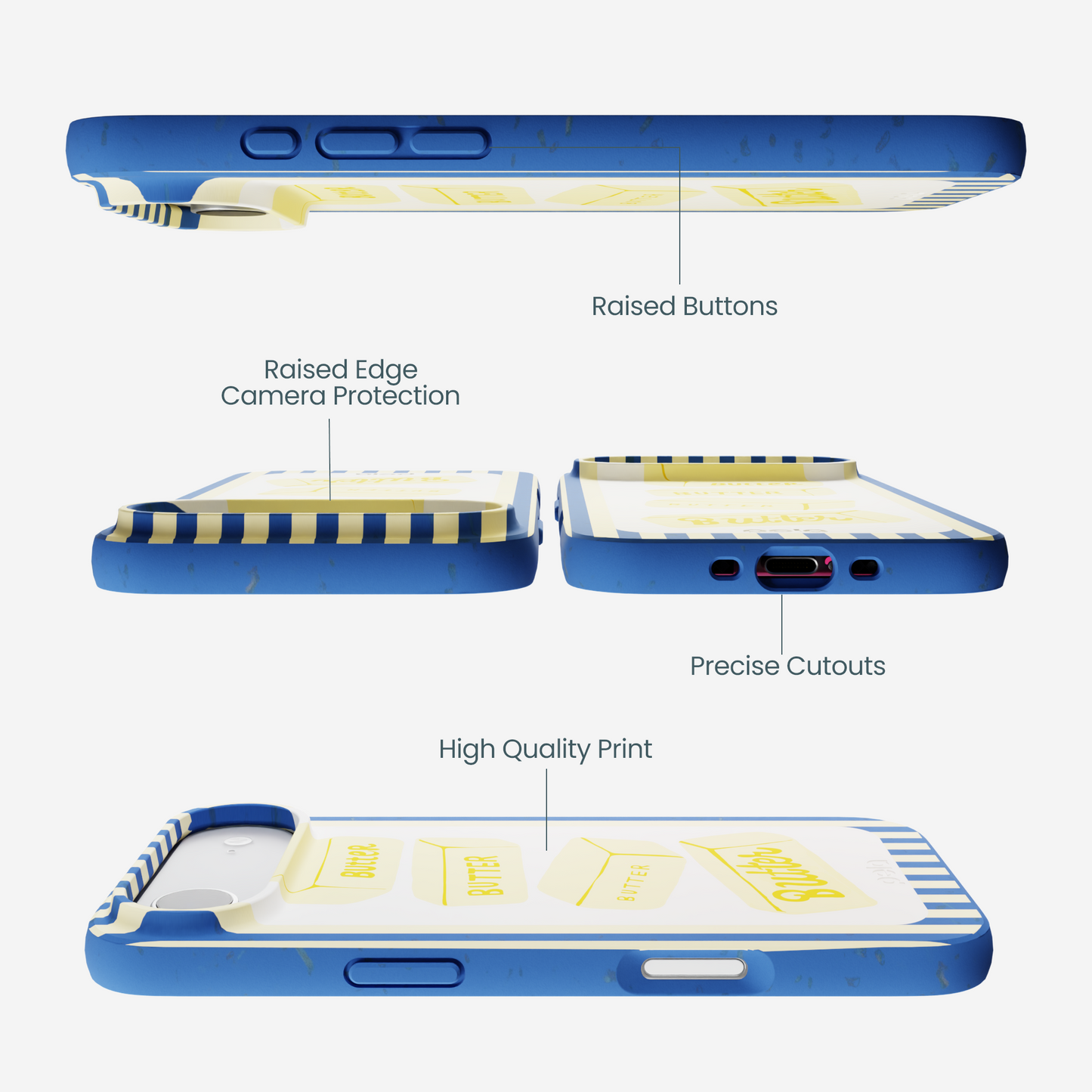 Electric Blue Butter Bars iPhone Air Case