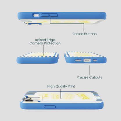 Electric Blue Butter Bars iPhone 16e/17e Case