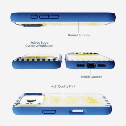 Electric Blue Butter Bars iPhone 17 Pro Case