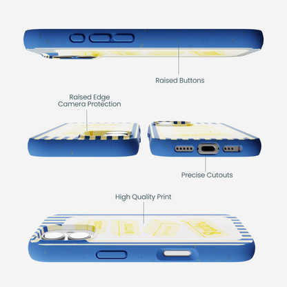 Electric Blue Butter Bars iPhone 17 Case