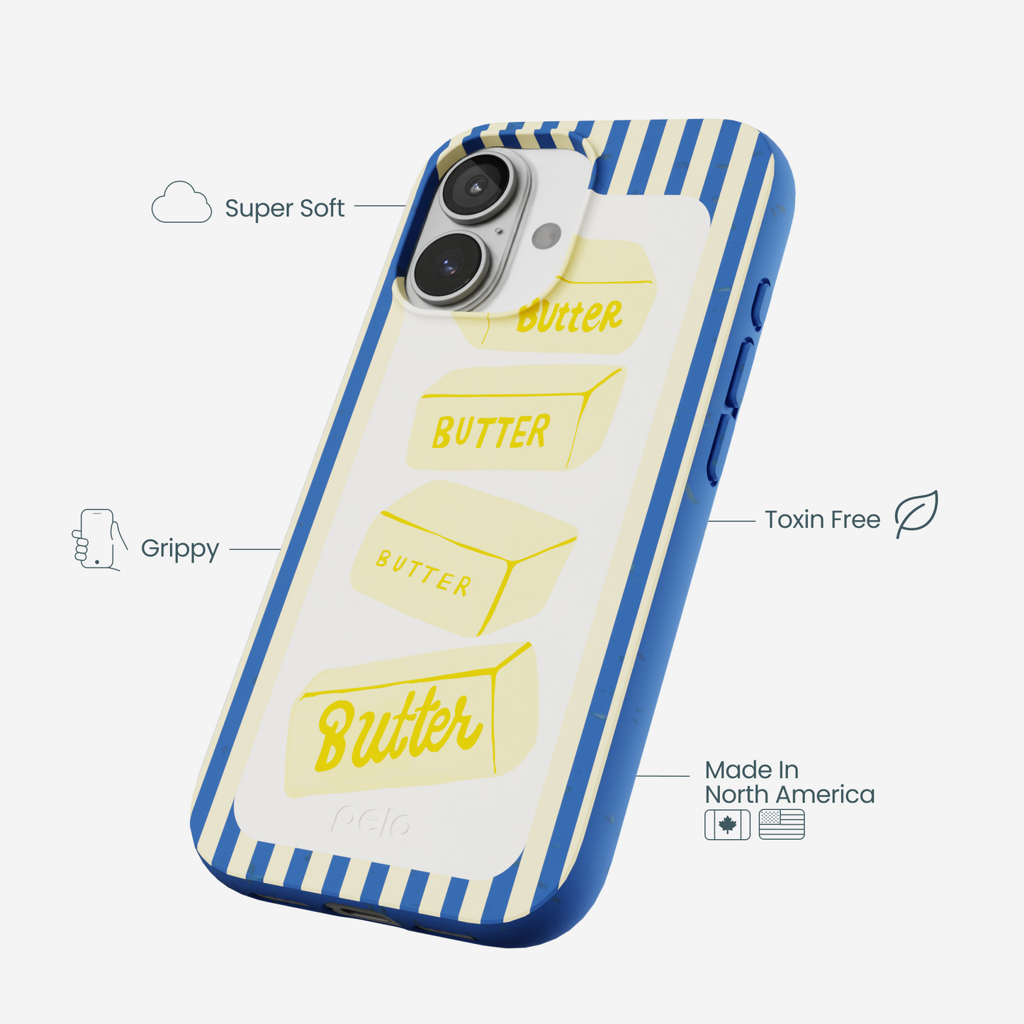 Electric Blue Butter Bars iPhone 17 Case