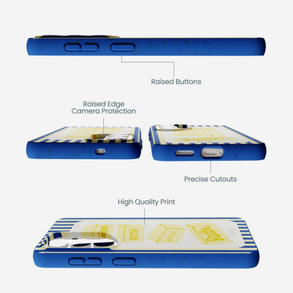 Electric Blue Butter Bars Samsung Galaxy S26 Case