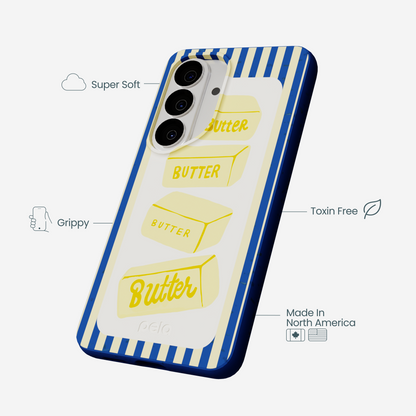 Electric Blue Butter Bars Samsung Galaxy S26 Case