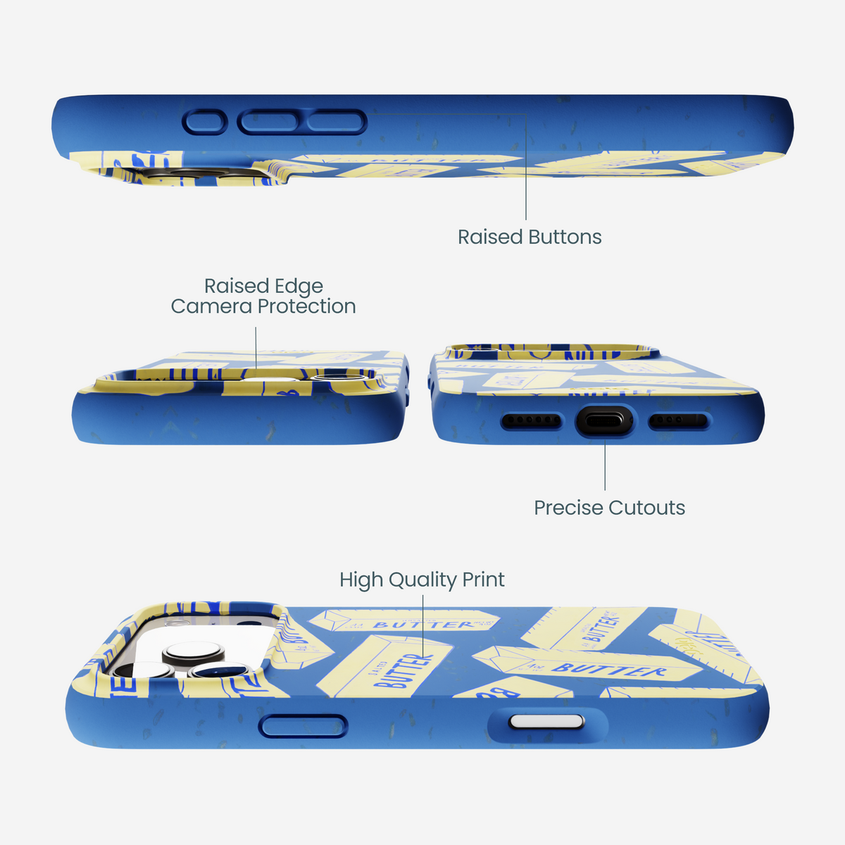 Electric Blue Butter Love iPhone 17 Pro Max Case