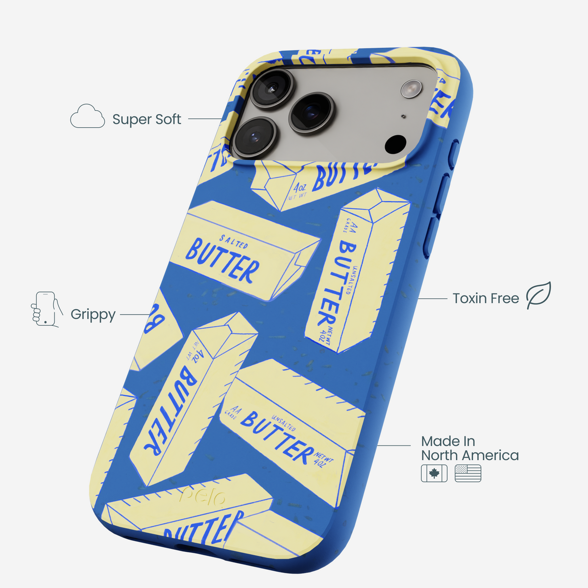 Electric Blue Butter Love iPhone 17 Pro Max Case