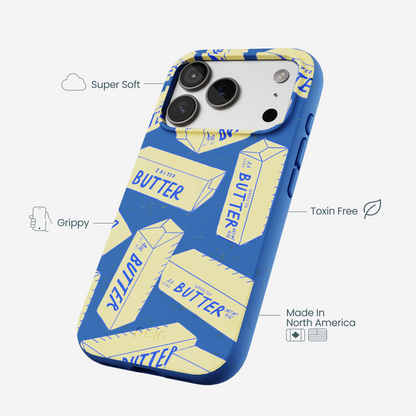 Electric Blue Butter Love iPhone 17 Pro Case
