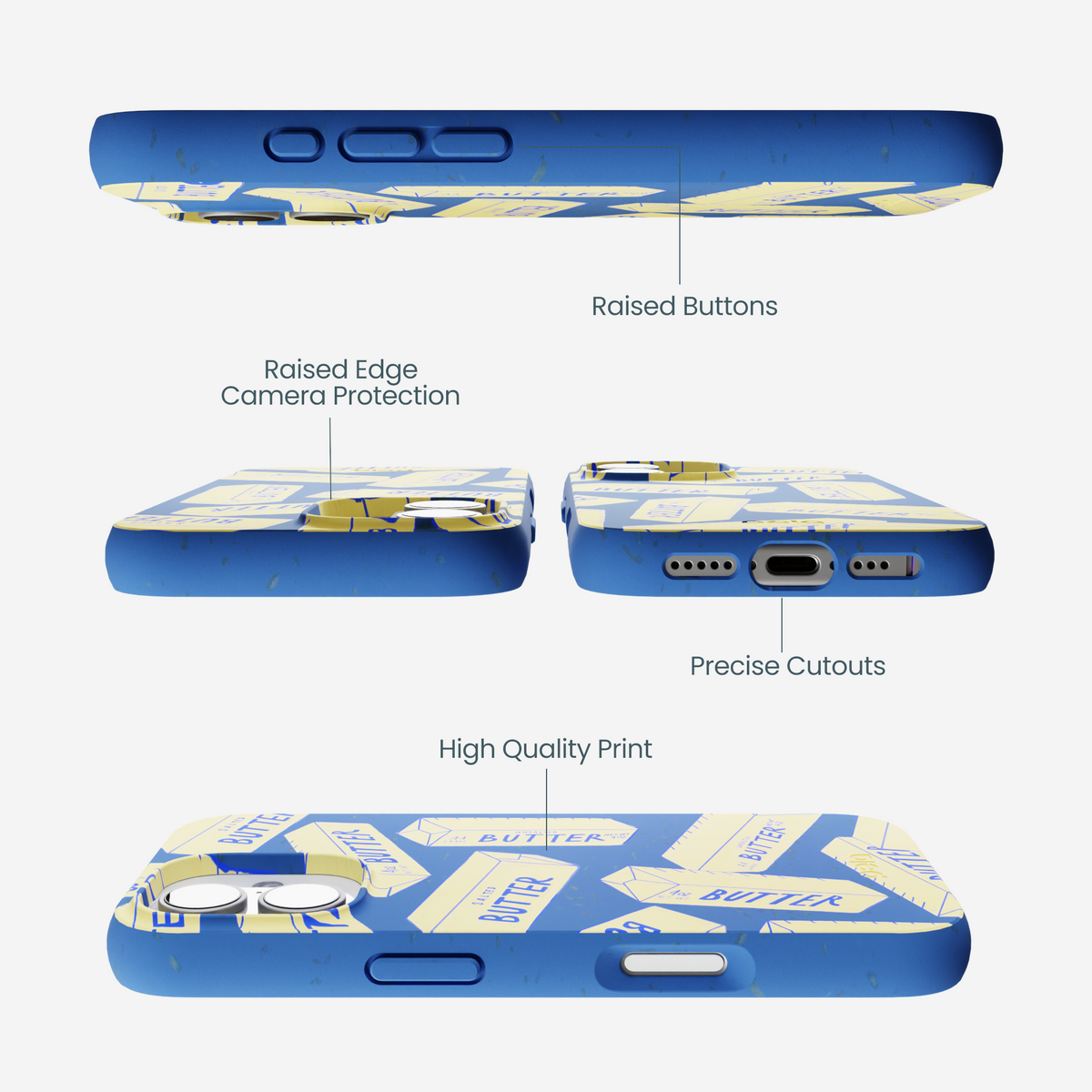 Electric Blue Butter Love iPhone 17 Case