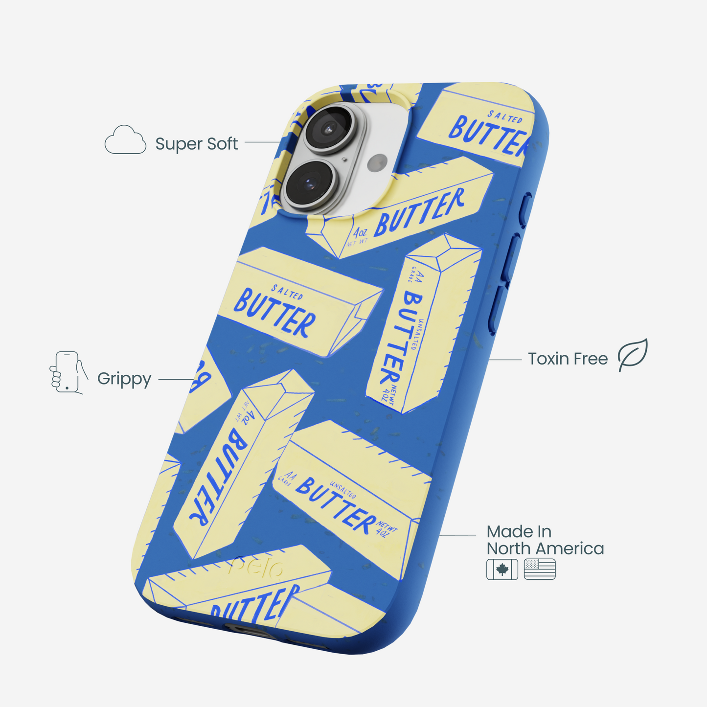 Electric Blue Butter Love iPhone 17 Case