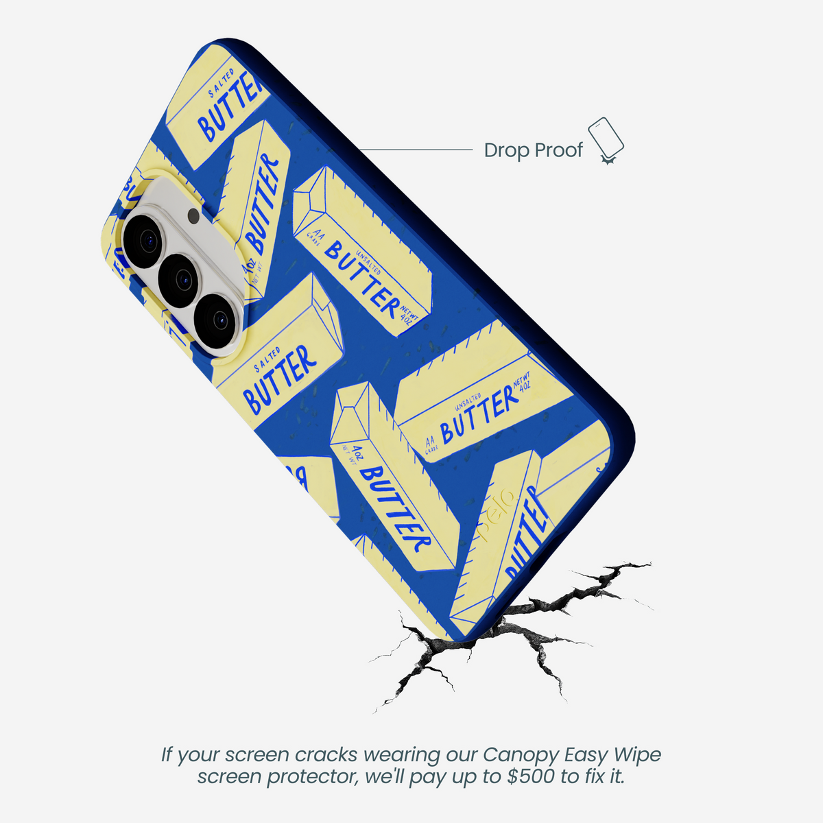 Electric Blue Butter Love Samsung Galaxy S26 Case