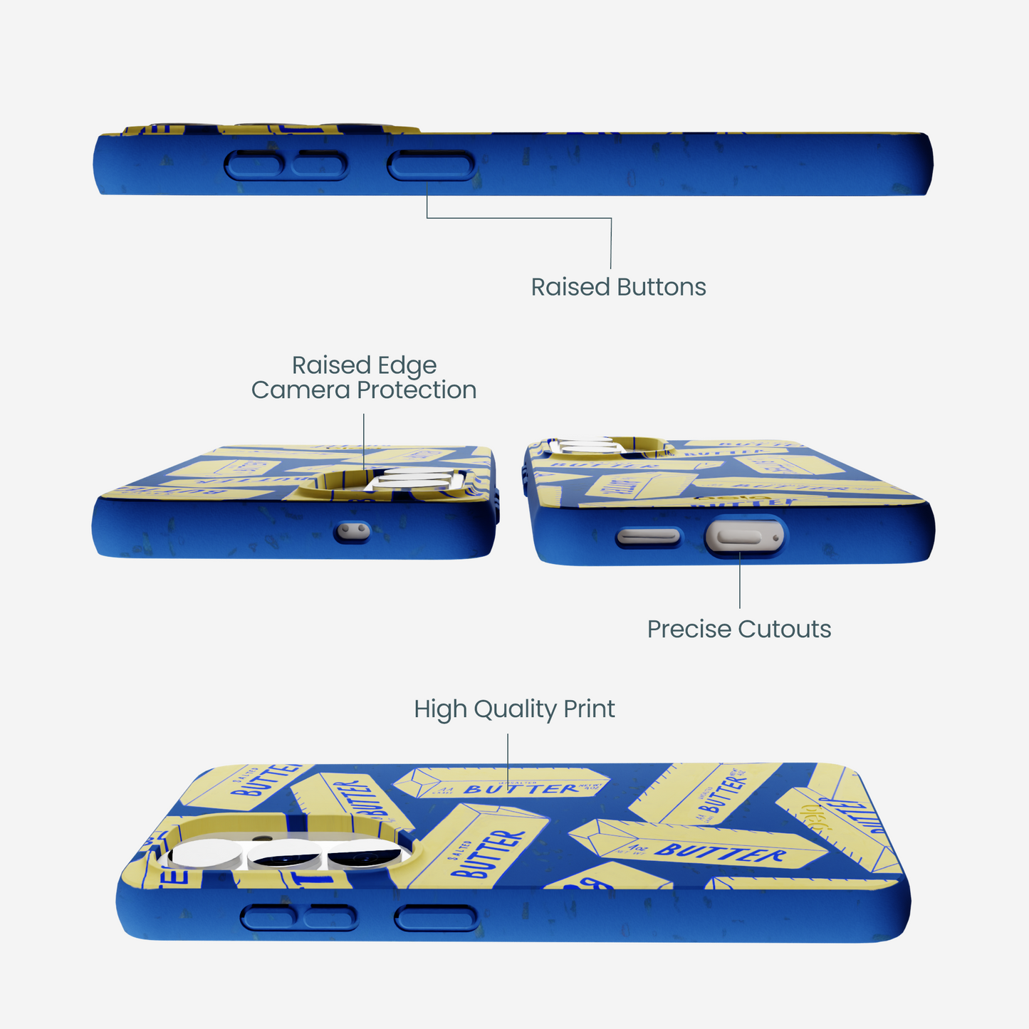 Electric Blue Butter Love Samsung Galaxy S26 Case