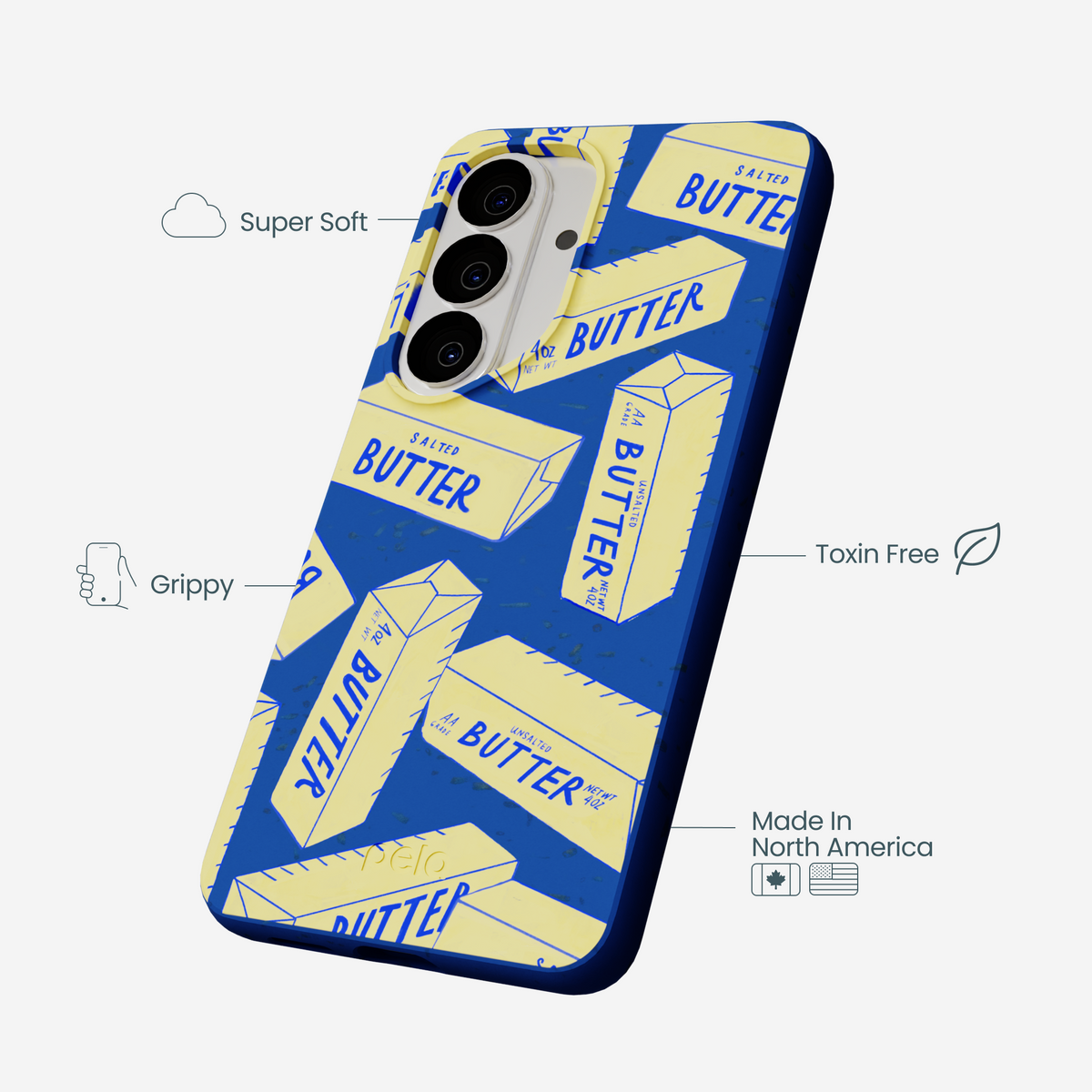 Electric Blue Butter Love Samsung Galaxy S26 Case