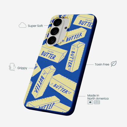 Electric Blue Butter Love Samsung Galaxy S26 Case