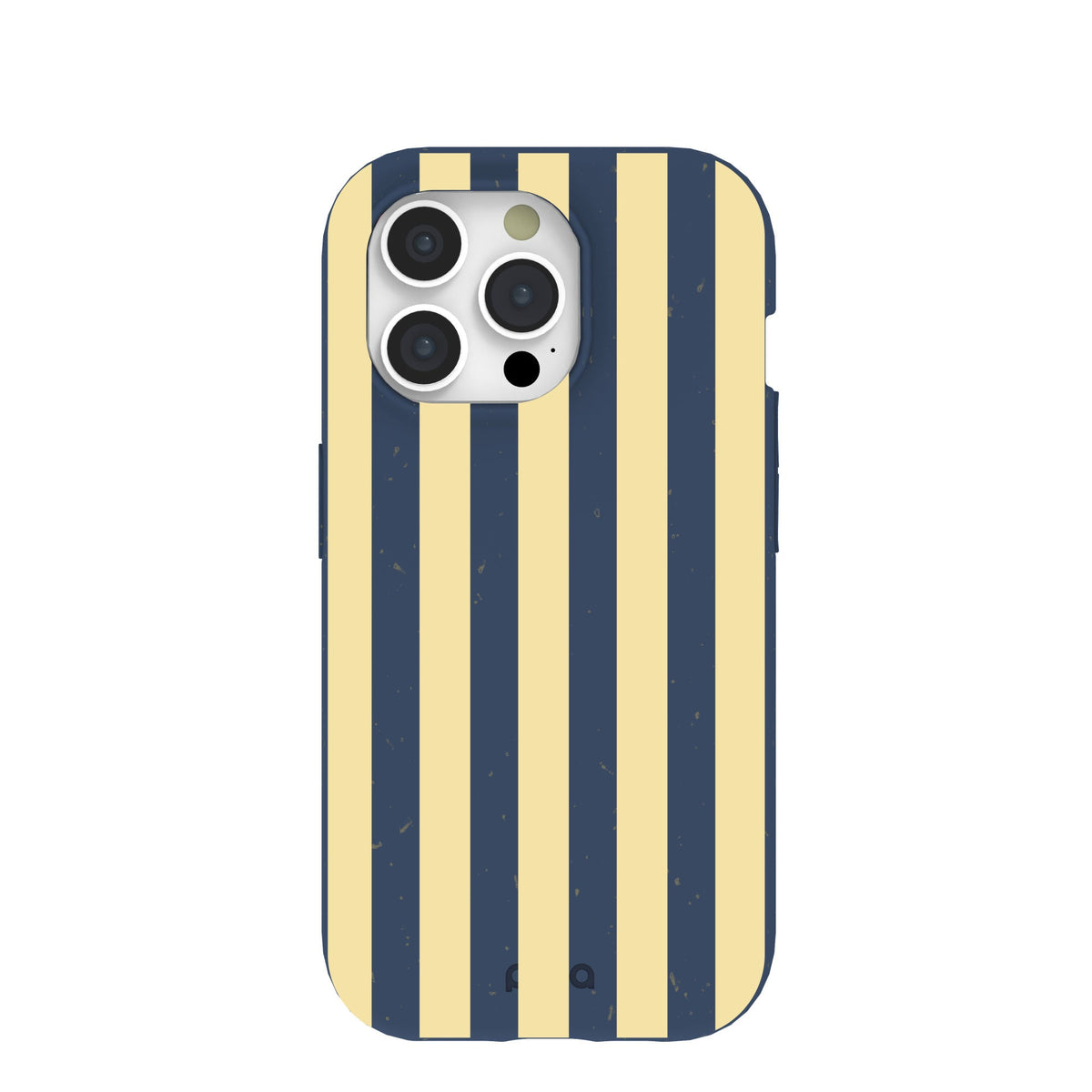 Navy Blue Butter Yellow Stripes iPhone 15 Pro Case